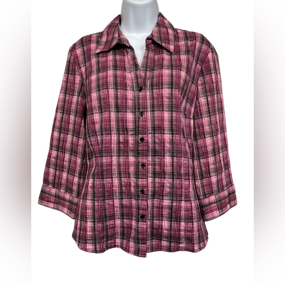 Fred David plaid shirt size large
